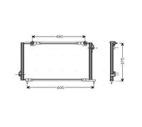 Condensatore radiatore climatizzazione HD5105 AVA QUALITY COOLING per HONDA