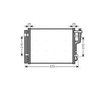 Condensatore radiatore climatizzazione HY5189D AVA QUALITY COOLING per HYUNDAI