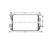 Condensatore radiatore climatizzazione MT5210D AVA QUALITY COOLING per PEUGEOT