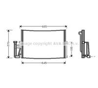 AVA Quality Cooling Condensatore climatizzazione OLA5241 per OPEL