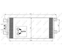 Condensatore radiatore climatizzazione R 12 35140 NRF per VW