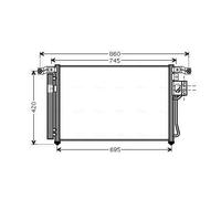 AVA Quality Cooling Condensatore radiatore climatizzazione HY5176D per Hyundai