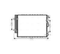 AVA Quality Cooling Condensatore climatizzazione KA5123D R134a per KIA Sorento I 2.5 CRDi 02-06