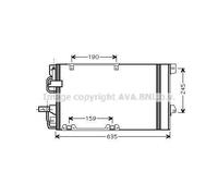 AVA Quality Cooling Condensatore OLA5326D per Opel Astra 2.0 Di 02-