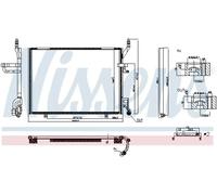 Kondensatore Climatizzatore in Alluminio con Trockner per Ford Ecosport