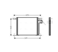 AVA Quality Cooling – Condensatore climatizzatore MS5220 – per Mercedes Vito 108/110/112 96-03