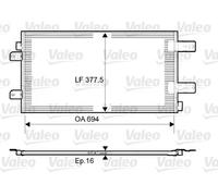 Condensatore radiatore climatizzazione R 134a 814003 VALEO per NISSAN RENAULT