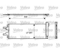 Condensatore radiatore climatizzazione R 134a 814069 VALEO per FIAT PEUGEOT