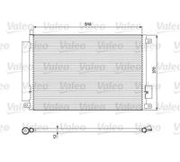 Condensatore radiatore climatizzazione R 134a 814155 VALEO per LANCIA FIAT FORD