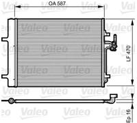 Condensatore radiatore climatizzazione R 134a 814184 VALEO per LAND ROVER FORD