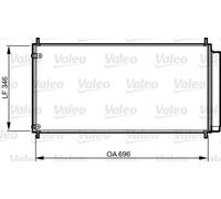Condensatore radiatore climatizzazione R 134a 814205 VALEO per TOYOTA AURIS