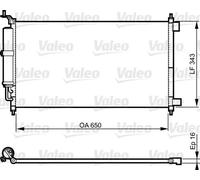 Condensatore radiatore climatizzazione R 134a 814221 VALEO per NISSAN JUKE