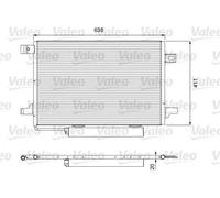 Condensatore radiatore climatizzazione R 134a 814249 VALEO per MERCEDES-BENZ
