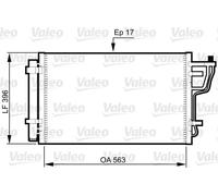Condensatore radiatore climatizzazione R 134a 814351 VALEO per KIA HYUNDAI