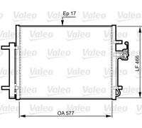 Condensatore radiatore climatizzazione R 134a 814360 VALEO per FORD MONDEO IV