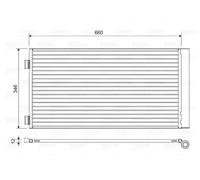 Condensatore radiatore climatizzazione R 134a 814408 VALEO per MINI MINI