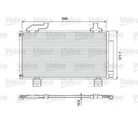 Condensatore radiatore climatizzazione R 134a 814417 VALEO per HONDA ACCORD VIII