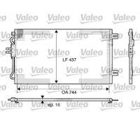 Condensatore radiatore climatizzazione R 134a 817739 VALEO per CHRYSLER