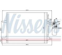 Condensatore, impianto di climatizzazione NISSENS 940159
