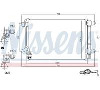 Condensatore radiatore climatizzazione R 134a 940238 NISSENS per VW JETTA IV