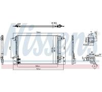 Condensatore radiatore climatizzazione R 134a 940907 NISSENS per VW JETTA IV