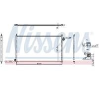 Condensatore radiatore climatizzazione R 134a 940917 NISSENS per HONDA