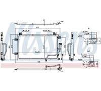 Condensatore radiatore climatizzazione R 134a 941302 NISSENS