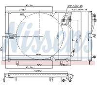 Condensatore radiatore climatizzazione R 134a 94158 NISSENS per BMW 5 5 Touring