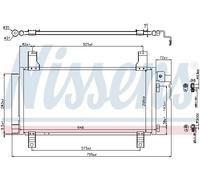 Condensatore radiatore climatizzazione R 134a 94792 NISSENS per MAZDA
