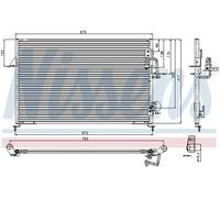 Condensatore radiatore climatizzazione R 134a 94808 NISSENS per LAND ROVER