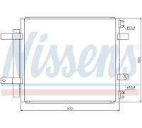 Condensatore radiatore climatizzazione R 134a 94866 NISSENS per JAGUAR DAIMLER