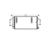 AVA Quality Cooling Condensatore climatizzazione AIA5297D R 134a per Audi Q5 2.0/3.0 Diesel (TDi) 08->