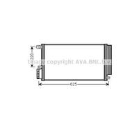 Condensatore radiatore climatizzazione R 134a ALA5115D AVA QUALITY COOLING