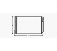 AVA Quality Cooling Condensatore climatizzatore BWA5370D per BMW Serie 5/6/7