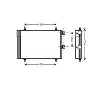 Condensatore radiatore climatizzazione R 134a CNA5241D AVA QUALITY COOLING