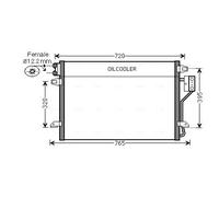 AVA Quality Cooling Condensatore climatizzatore CR5106 per Chrysler, Dodge, Lancia