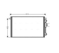 AVA Quality Cooling Condensatore climatizzazione CRA5075 per Chrysler Voyager IV 2.5 CRD Bj.00-08
