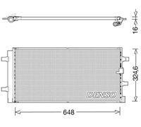 Condensatore radiatore climatizzazione R 134a DCN02044 DENSO per AUDI PORSCHE