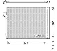 Condensatore radiatore climatizzazione R 134a DCN05029 DENSO per BMW 6 Cabriolet