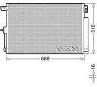 Denso Condensatore climatizzatore DCN06019 R134a con essiccatore per Jeep Grand Cherokee IV 3.0