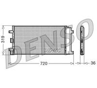 Condensatore radiatore climatizzazione R 134a DCN09042 DENSO per FIAT TIPO