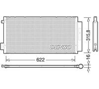 Condensatore radiatore climatizzazione R 134a DCN09044 DENSO per FIAT 500L