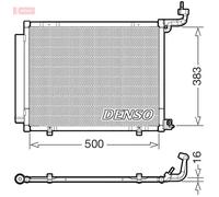 Condensatore radiatore climatizzazione DCN10058 DENSO per FORD FIESTA VII