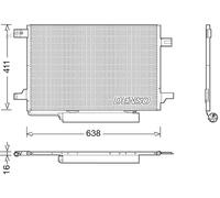 DENSO DCN17004 CONDENSATORE CLIMATIZZATORE CON ESSICCATORE PER MERCEDES CLASSE A