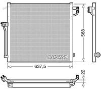 Condensatore radiatore climatizzazione R 134a DCN17058 DENSO per MERCEDES-BENZ