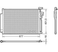 Condensatore radiatore climatizzazione R 134a DCN20040 DENSO per OPEL CHEVROLET