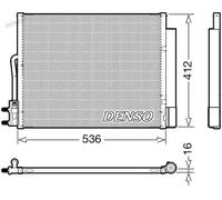 Condensatore radiatore climatizzazione R 134a DCN20043 DENSO per OPEL