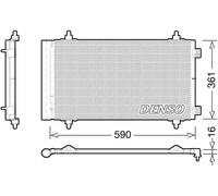 Condensatore radiatore climatizzazione R 134a DCN21018 DENSO per CITROËN FIAT