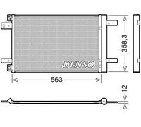 Condensatore radiatore climatizzazione R 134a DCN21032 DENSO per CITROËN PEUGEOT