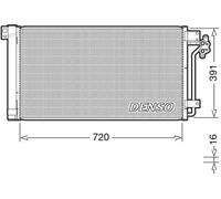Condensatore radiatore climatizzazione R 134a DCN32020 DENSO per VW MULTIVAN T5